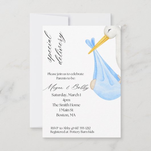 Lieferjunge Einladung (Vorderseite)