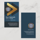 Lieferkette für kreative Gold-Pfeil-Logistik Visitenkarte (Vorne/Hinten)