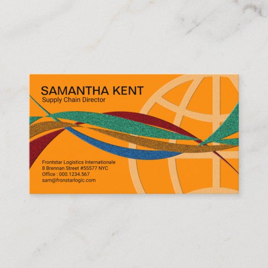 Lieferkette globaler Netzanschlüsse Visitenkarte (Vorderseite)