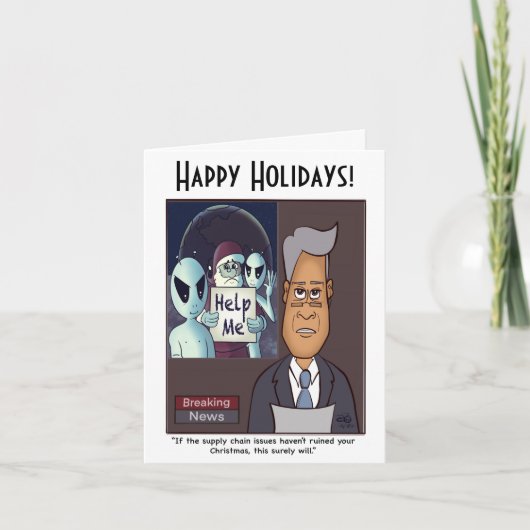 Lieferkettenplatz Feiertagskarte (Vorderseite)