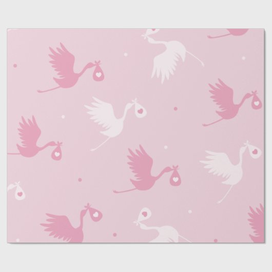 Liefermuster für rosa und weiße Storchenbrille gep Geschenkpapier (Flach)