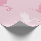 Liefermuster für rosa und weiße Storchenbrille gep Geschenkpapier (Ecke)