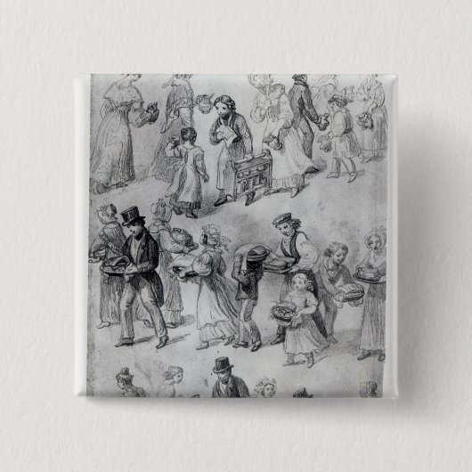 Liefern des Abendessens, 1841 Button (Vorderseite)