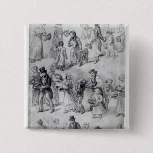 Liefern des Abendessens, 1841 Button