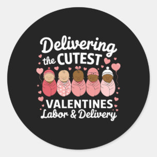 Liefern die süßeste Valentinstag Arbeit und Deli Runder Aufkleber