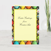 Liefern von Ostereiern durch Elefanten Feiertagskarte (Rückseite)