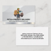 Lieferpaket-Treiber | Logistik | Verkehr Visitenkarte (Vorne/Hinten)