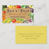 Lieferservice für pflanzliche Lebensmittel Visitenkarte (Vorne/Hinten)