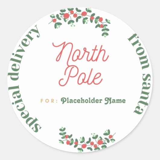 Liefert Kraft Sticker aus dem Nordpol. (Vorderseite)