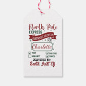 Liefertag für den Nordpol-Express Geschenkanhänger (Rückseite)