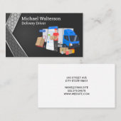 Liefertreiber fallen Pakete ab Visitenkarte (Vorne/Hinten)