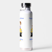 Liefertreiber Frauen liefern Lebensmittel Trinkflasche (Rechts)