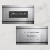 Liefertreiber - Premium Silver Metal Visitenkarte (Vorne/Hinten)