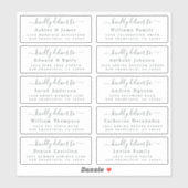 Lieferung an das Calligraphy Wedding Guest Address Aufkleber (Blatt)