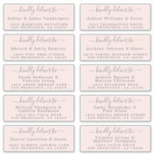 Lieferung an das Calligraphy Wedding Guest Address Aufkleber (Vorderseite)