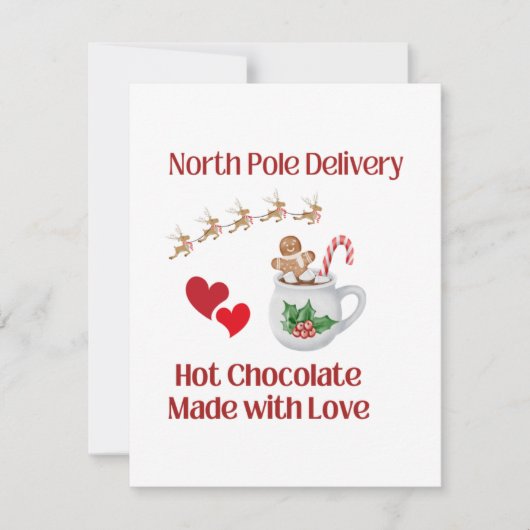 Lieferung an den Nordpol Feiertagskarte (Vorderseite)