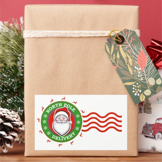 Lieferung an den Nordpol Rechteckiger Aufkleber (Feiertag)