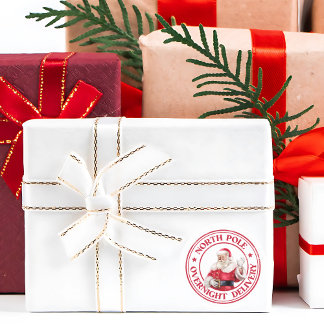 Lieferung an den Santa North Pole Runder Aufkleber