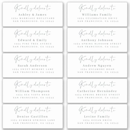 Lieferung an Guest Address Labels BESTELLUNG am 6" (Vorderseite)
