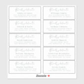 Lieferung an Guest Address Labels BESTELLUNG am 6" (Blatt)