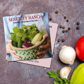 Lieferung Bio Gemüse, landwirtschaftlicher Betrieb Quadratische Visitenkarte