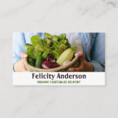 Lieferung Bio Gemüse, landwirtschaftlicher Erzeuge Visitenkarte (Vorderseite)