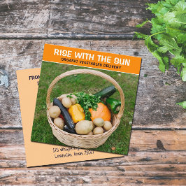 Lieferung Bio Gemüse, Quadratische Visitenkarte