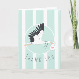 Lieferung der Dankeschön Stork Baby Card für IVF D Dankeskarte