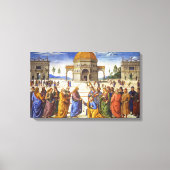Lieferung der Schlüssel | Pietro Perugino | Leinwanddruck (Vorderseite)