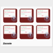 Lieferung des Weihnachtswerkstättes Quadratischer Aufkleber (Blatt)