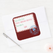 Lieferung des Weihnachtswerkstättes Quadratischer Aufkleber (Umschlag)