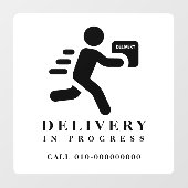 Lieferung im laufenden Paketpaket Fensteraufkleber (Blatt)