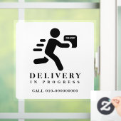 Lieferung im laufenden Paketpaket Fensteraufkleber (Zuhause)
