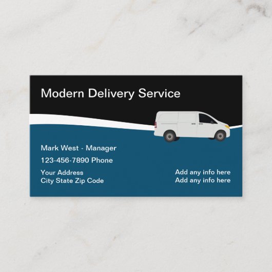 Lieferung Kurier Moderne Visitenkarte (Vorderseite)