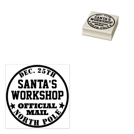 Lieferung Offizieller Post im Santa-Workshop Gummistempel (Stempel)