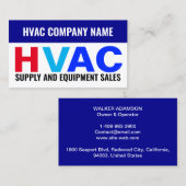 Lieferung und Verkauf von Ausrüstungen - HVAC Visitenkarte (Vorne/Hinten)