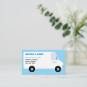 Lieferung Van Blue Business Card Visitenkarte (Stehend Vorderseite)