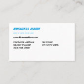 Lieferung Van Blue Business Card Visitenkarte (Rückseite)