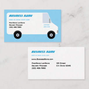 Lieferung Van Blue Business Card Visitenkarte
