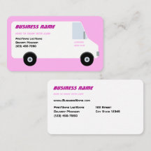 Lieferung Van Pink-Visitenkarte