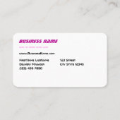 Lieferung Van Pink-Visitenkarte Visitenkarte (Rückseite)