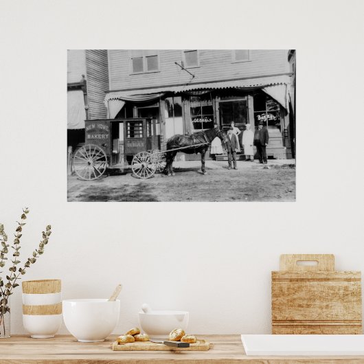 Lieferung Vintager Bäckereien Poster (Küche)