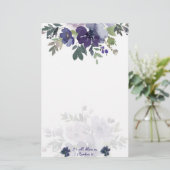 Lieferung von Aquarellblumen Briefpapier (Stehend Vorderseite)