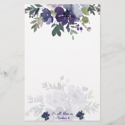 Lieferung von Aquarellblumen Briefpapier (Vorderseite)