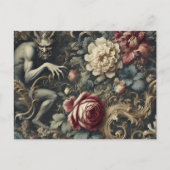 Lieferung von Dekadenz - gotisches Blumendesign Feiertagspostkarte (Vorderseite)