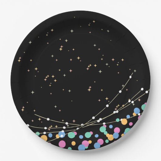 Lieferung von Glow & Roll Birhday Party Pappteller (Vorderseite)