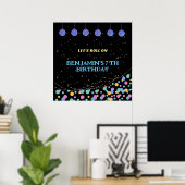 Lieferung von Glow & Roll Birhday Party Poster (Heimbüro)