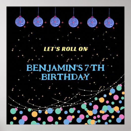 Lieferung von Glow & Roll Birhday Party Poster (Vorne)