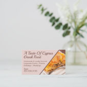 Lieferung von hausgemachten griechischen Speiseres Visitenkarte (Stehend Vorderseite)