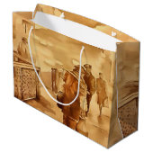 Lieferung von Jogurt in der Malerei in Istanbul Große Geschenktüte (Rückseite Schrägansicht)